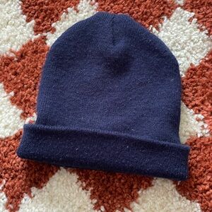 Navy Blue Knit Beanie